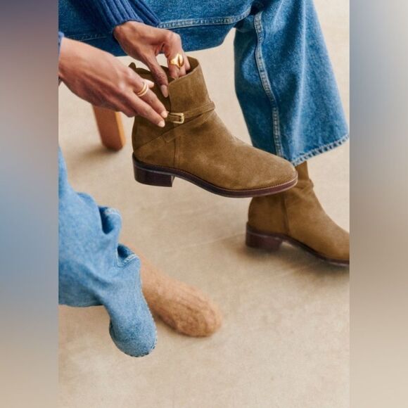 SEZANE ELOANE LOW BOOTS in Taupe - Picture 3 of 13